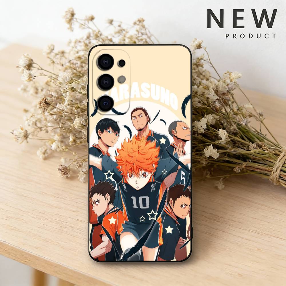Custodia per telefono con sfondo anime H-haikyuu per Samsung S26,25,24,21,22,23,30,20,Ultra,Plus,Fe,Lite Cover Morbida Nera