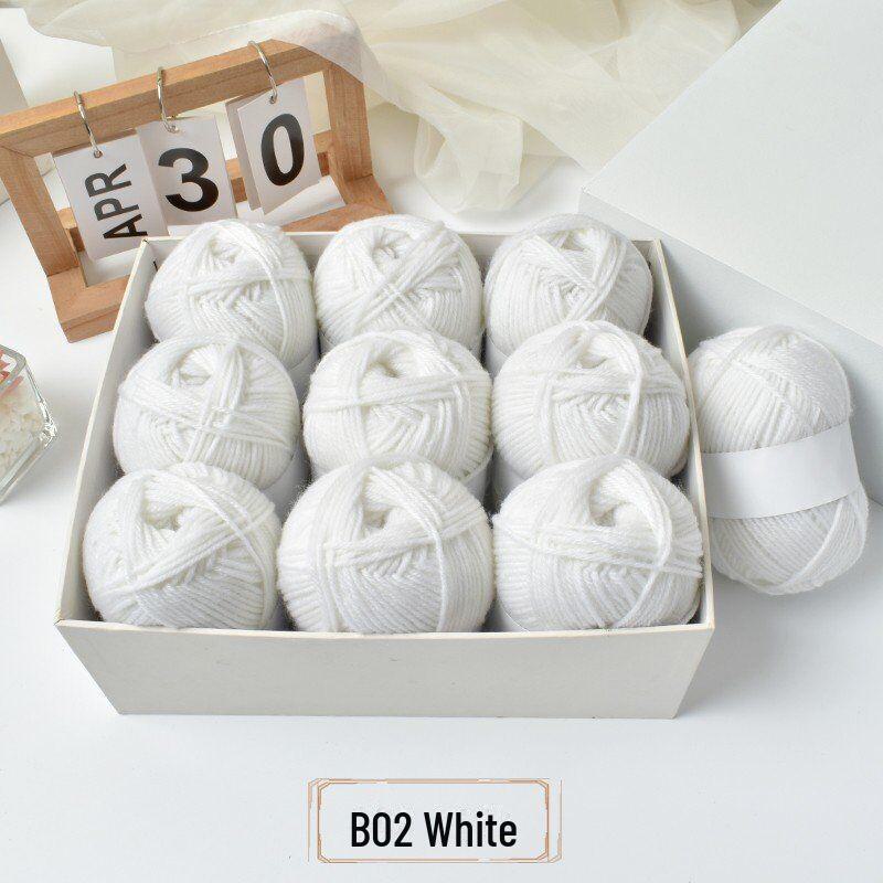 

4 нити шерстяного мотка 50 г грубой пряжи для вязания крючком своими руками