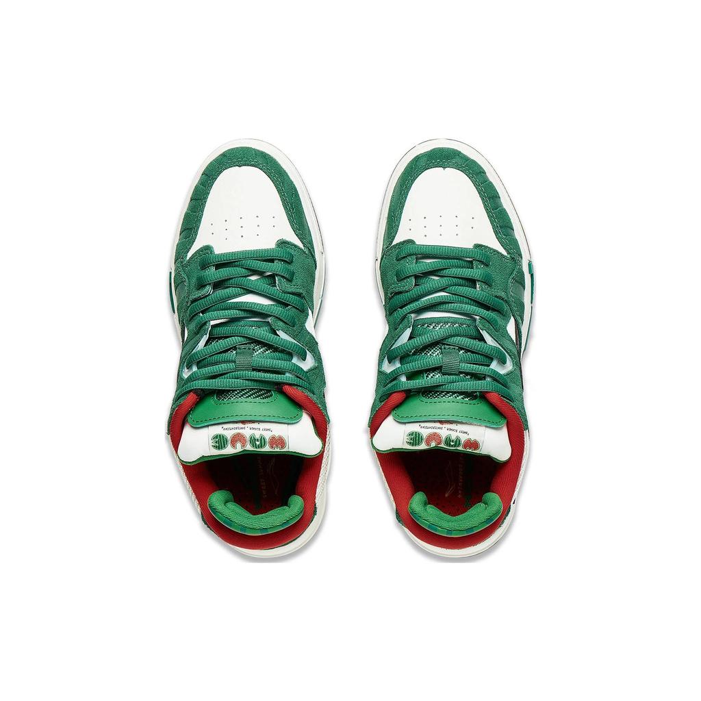 New LiNing Wave Pro Anti Slip Wear Resistant Low Top Skateboard Shoes Women's Green Black Red AECT010-1