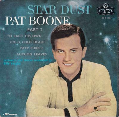 Disque 7 pouces PAT BOONE - Star Dust Partie 2 RED1178 London Records 1959 Royaume-Uni Pop Occasion