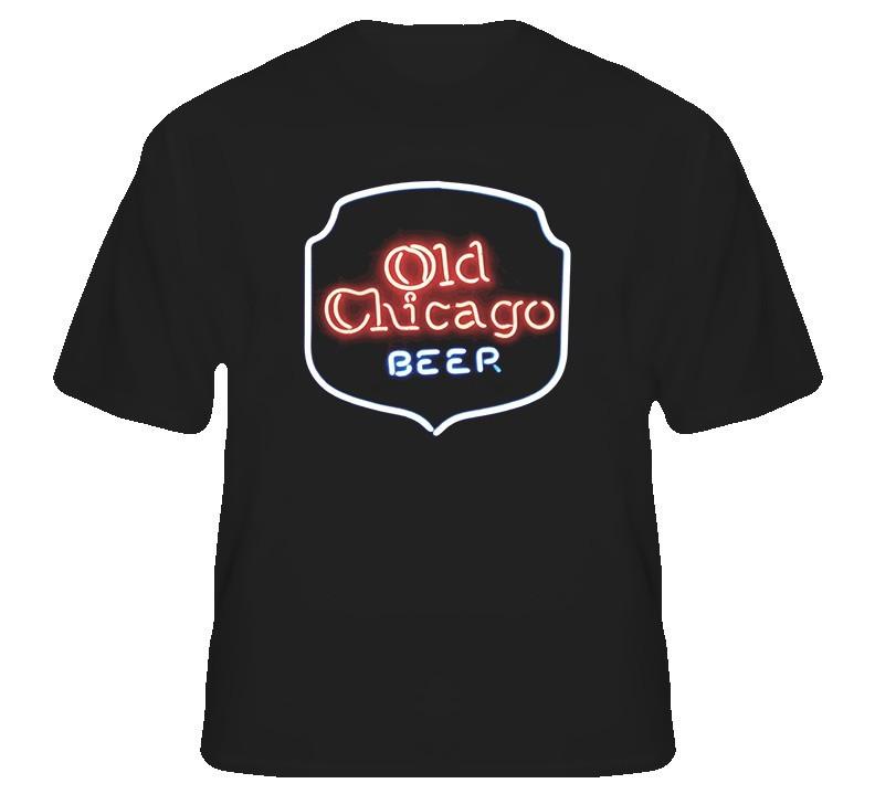 Old Chicago Beer Retro Vintage Graphic T Shirt Unisex T-Shirt L