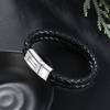 Personalized Bracelets Engraving Stainless Steel Jewerly Customized Names Men Layer Braided Rope Bangle Souvenir Gift Idea Father (Ba103197 )Trendy