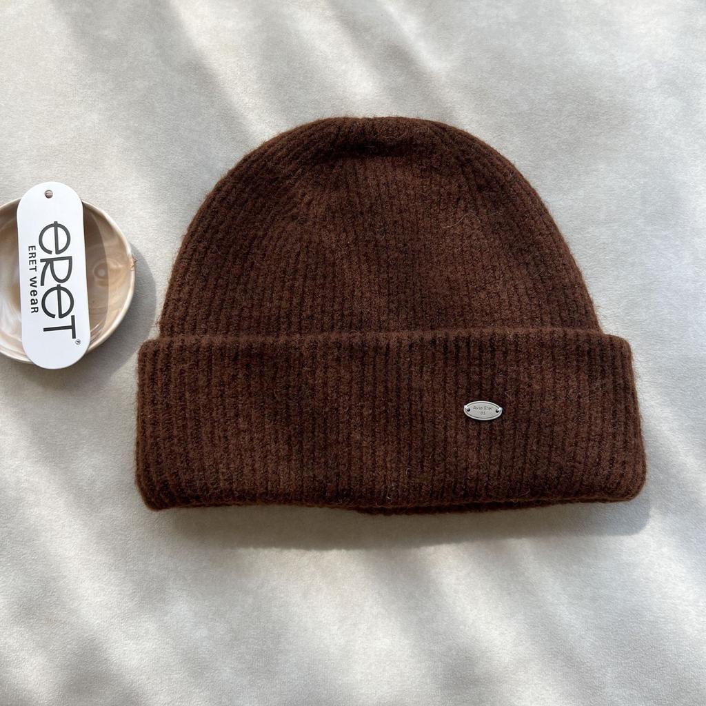 New Wool Solid Color Knitted Wool Hat Women's Autumn and Winter Thickened Warm Face Small Bag Head Cold Hat