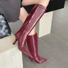Boots women's autumn and winter new thin heel long knight boots heightened retro but knee high boots women