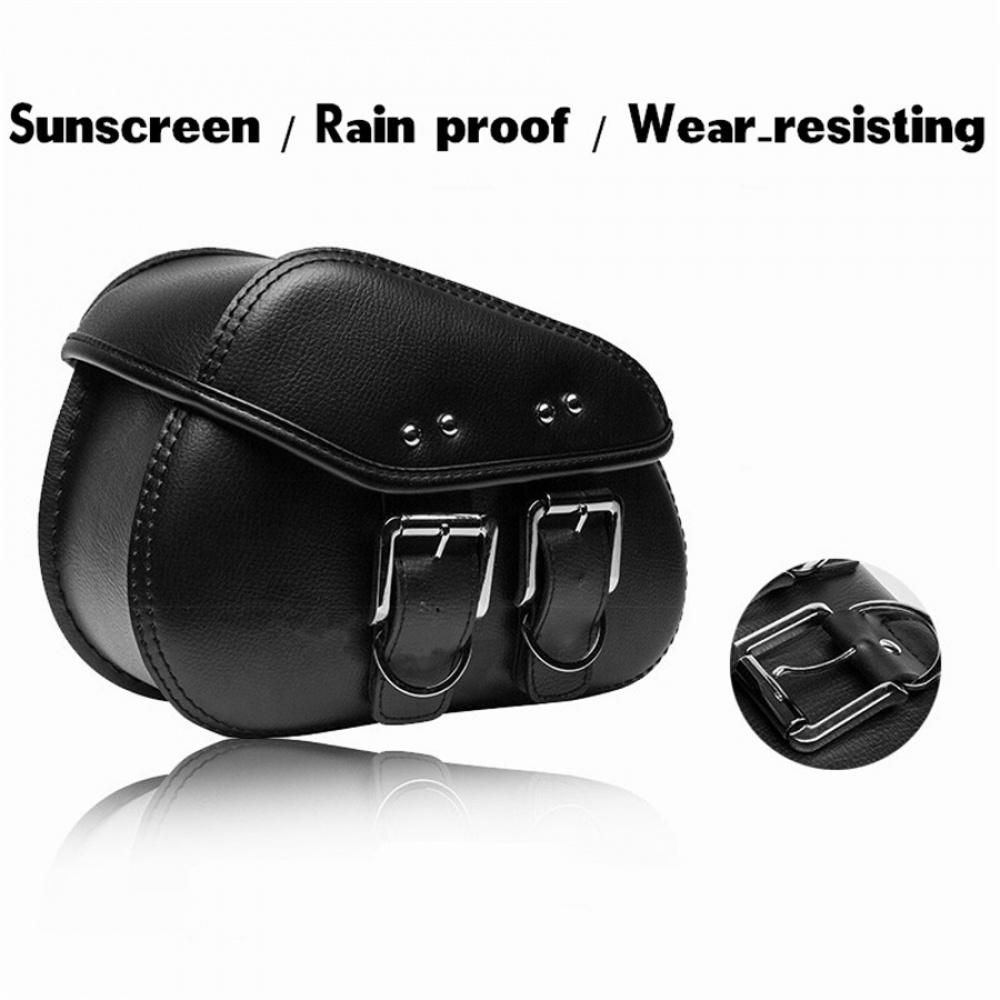 Universelles Mini-Paar Motorrad PU-Leder Seiten-Sattel-Gepäcktaschen Metallschnalle