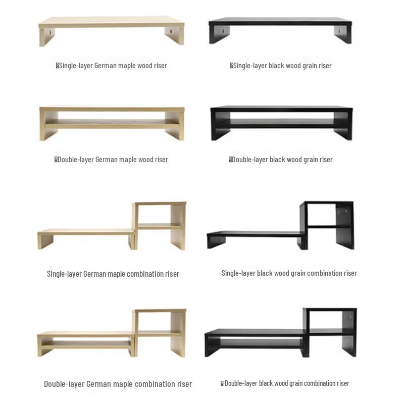 Beifang Monitor & Laptop Riser Desk Organizer