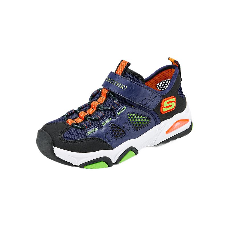 Skechers Casual Comfortable Simple Versatile Water Shoes Kids Sandals Kids sandals Navy-Blue 407038L-NVBK