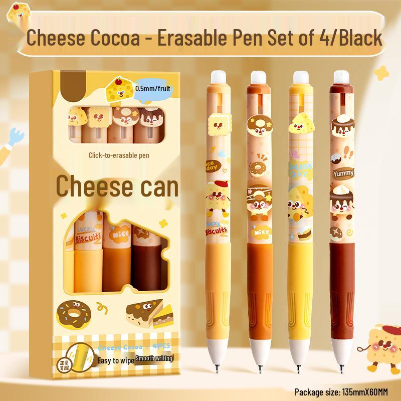 Apple Party Erasable Gel Pen: Soft Grip, Ideal for Third Graders, Promotes Correct Posture, Push-Button Design.