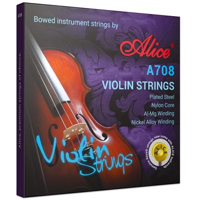 [Genuine Manufacturer Product] Alice Violin Strings 44 Nylon Core Concert Size 1 Set Chrome Alloy Wound A708