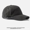Pure cotton double-layer solid color large-size hat, men's soft-top baseball cap, sun-protective, simple design, also suitable for women