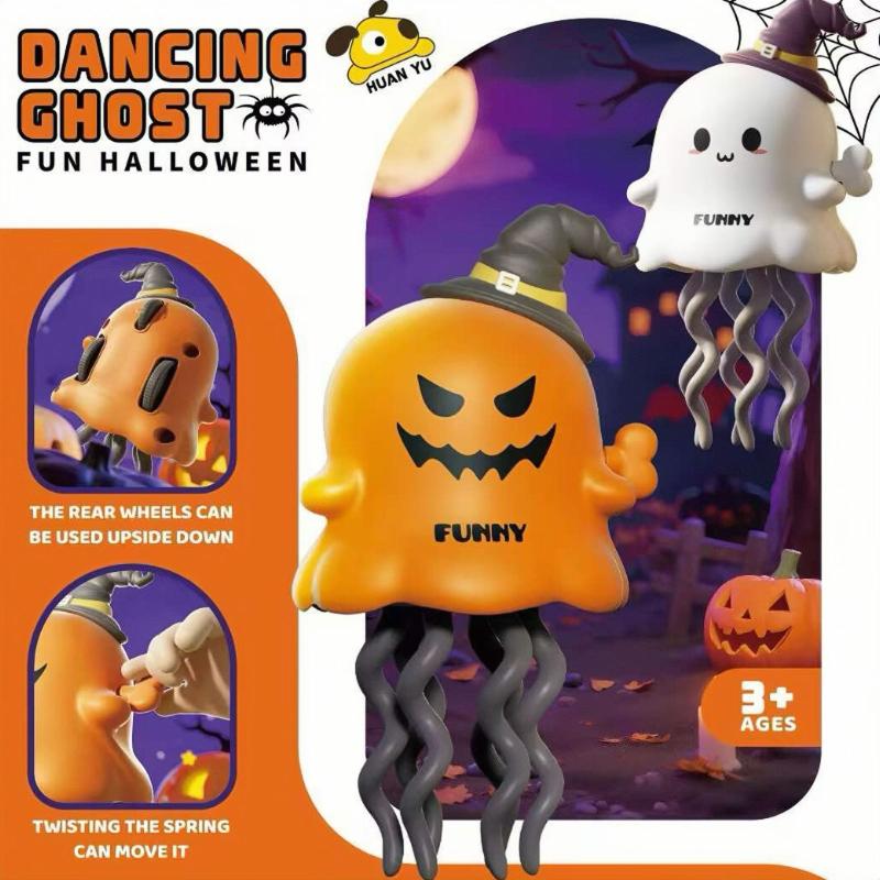 1 Pcs Dancing Ghost Pumpkin Festival Atmosphere Props Interesting Halloween Christmas Magical Twist And Stress Relief Trick Toy