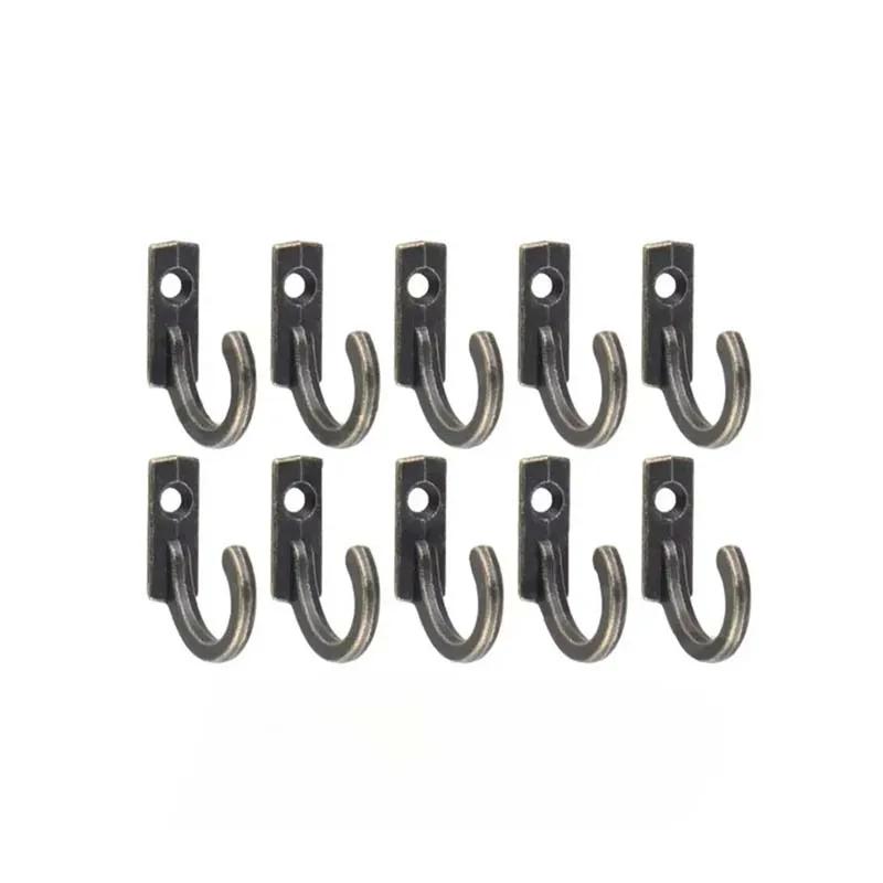 

10Pcs Vintage Hooks Wall Hanger Curved Buckle Horn Lock Clasp Hook For Wooden Jewelry Box Furniture Home Decor