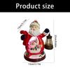 Hars Santa Lantaarn Beeldje met Warm Licht, Kerstdecoratie met Open Voorkant met Kleurrijk LED Verlicht Dorp Decoratie voor Tafelblad Plank Display