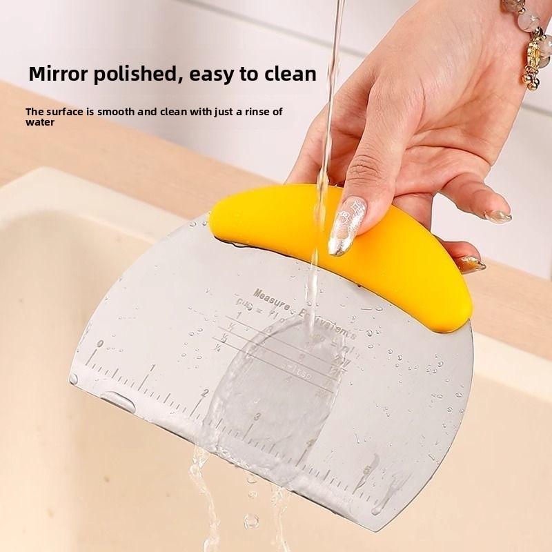 Stainless Steel Strip with Scale Surface Knife for Baking Flour, Cutting Noodles, Chocolate Wafers, Knife for Scraping, Scraper, Baking Tools
