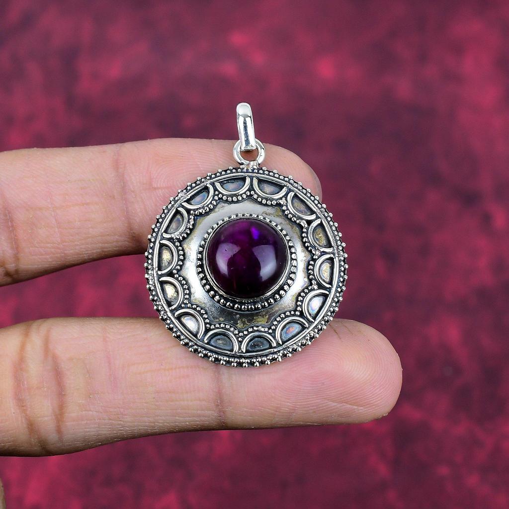 Purple Flash Labradorite Jewelry, 925 Solid Sterling Silver Pendant Handmade Gemstone Jewelry, Gifts For Wife Brand New Pendant