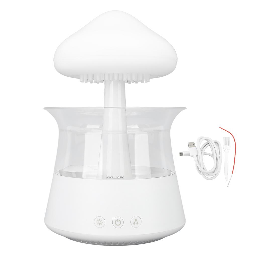 Rain Cloud Humidifier Water Drip 300ml Mushroom Rain Diffuser with 7 Colors for Sleeping Relaxing