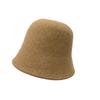Simple Australian Wool Edge-locked Bucket Hat, Women's Autumn and Winter Warmth, Literary and Artistic Face, Small Bell-shaped Fisherman Hat