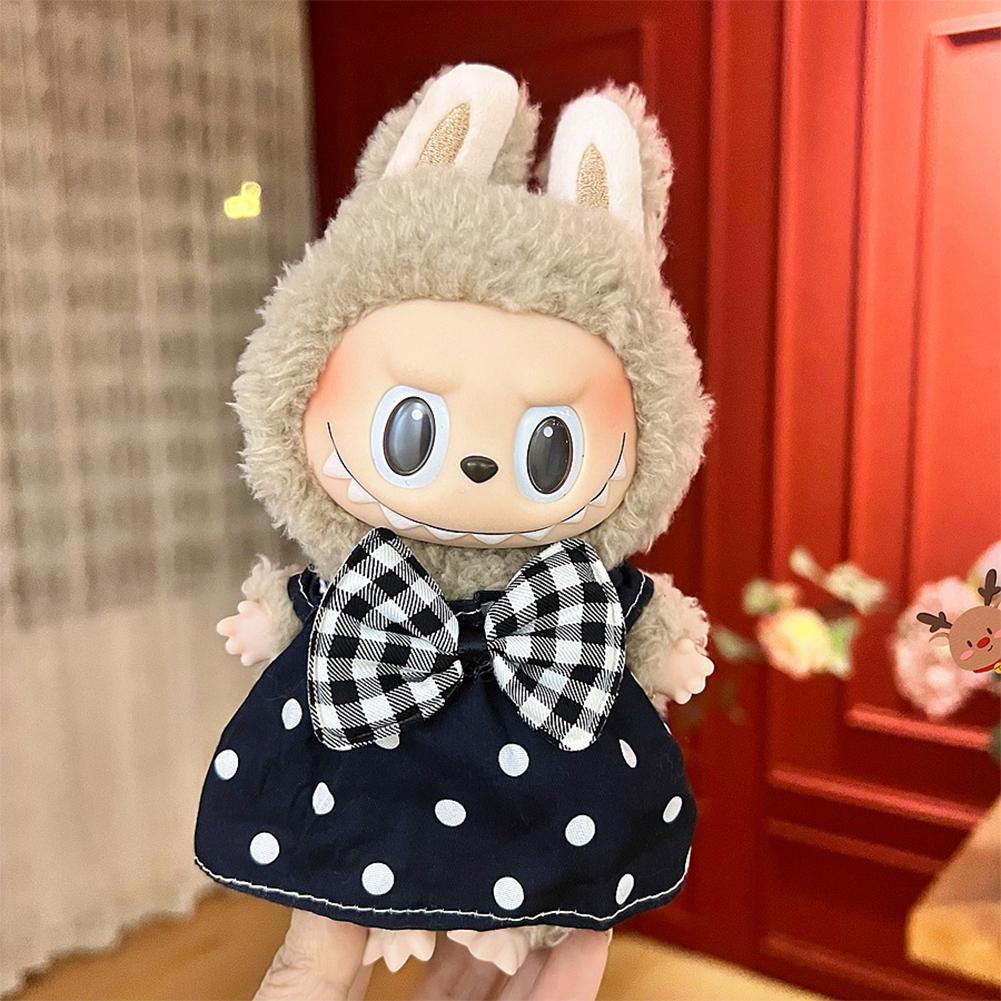 For 17cm Labubu Doll Clothes Fashion Clothes Hoodies Doll Clothes Color Match Hoodies Dolls Accessories Cute Decoration Little Cloths