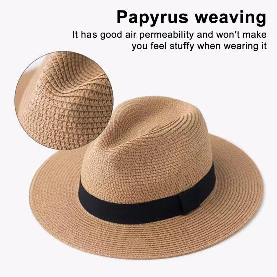 Women Straw Hat Wide Brim Sun Protection Hat Breathable Lightweight Hat with Neck Coverage Perfect Fit Sun Hat