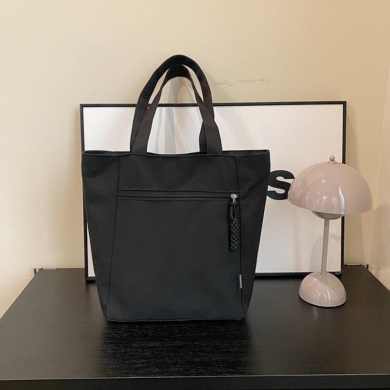 

Стильная простая однотонная ретро холщовая женская сумка новая универсальная портативная сумка-тоут повседневная на плечо подмышку one size fits all