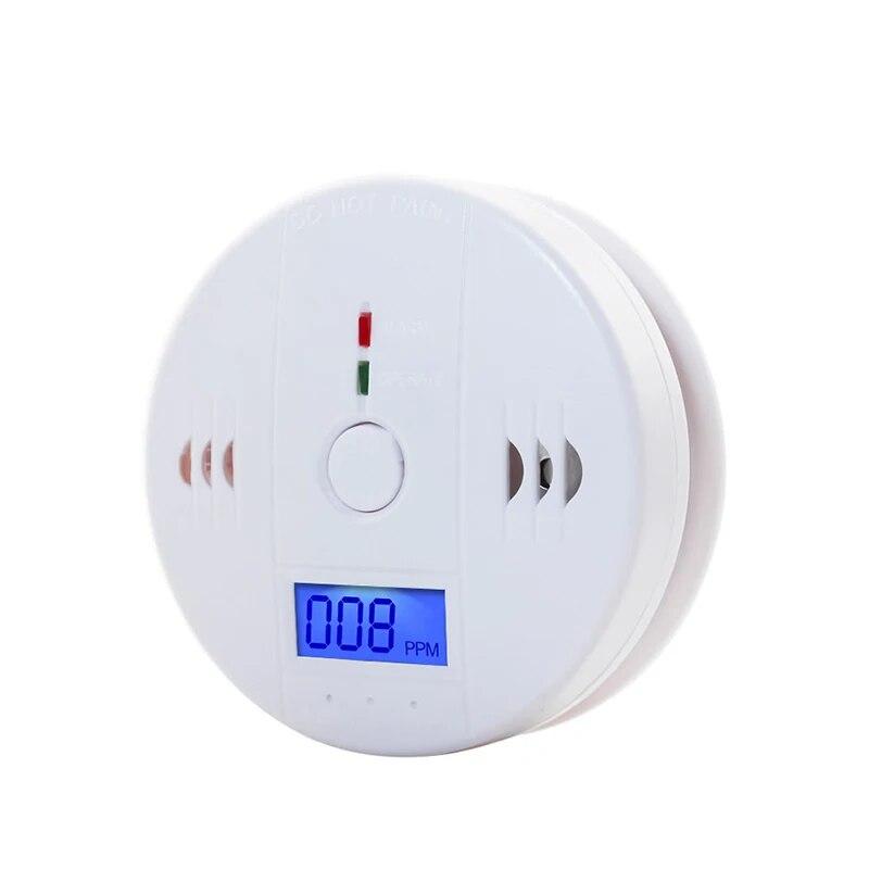 Independent CO Alarm Sensor Carbon Monoxide Alarm Detector 85dB High Sensitive Warning LCD Photoelectric Display for Home Hotel
