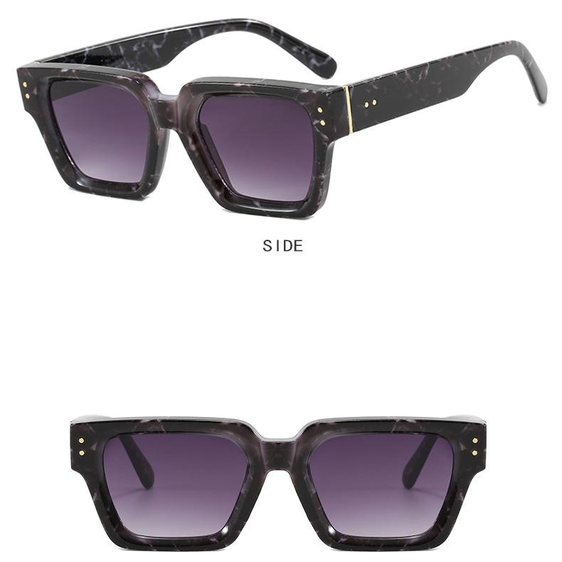 Occhiali da sole da donna, montatura quadrata grande, personalità alla moda, protezione solare, fotografia di strada, occhiali da uomo per la guida.