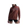 Nike Sportswear Phoenix Fleece Oversized Logo Letter Collar Comfortable Drop Shoulder Jacket Women Jackets Red Brown FV7680-218
