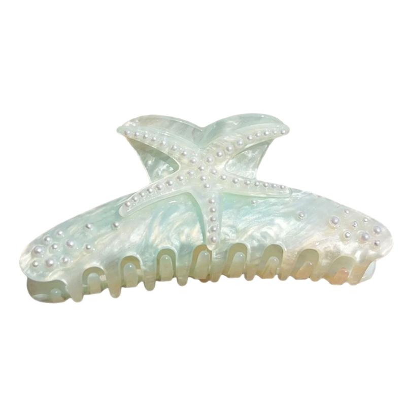 Large Sparkling Rhinestones Clip With Starfishes Design Acrylic Hair Claw For  And Everyday Styling And Special Occasion