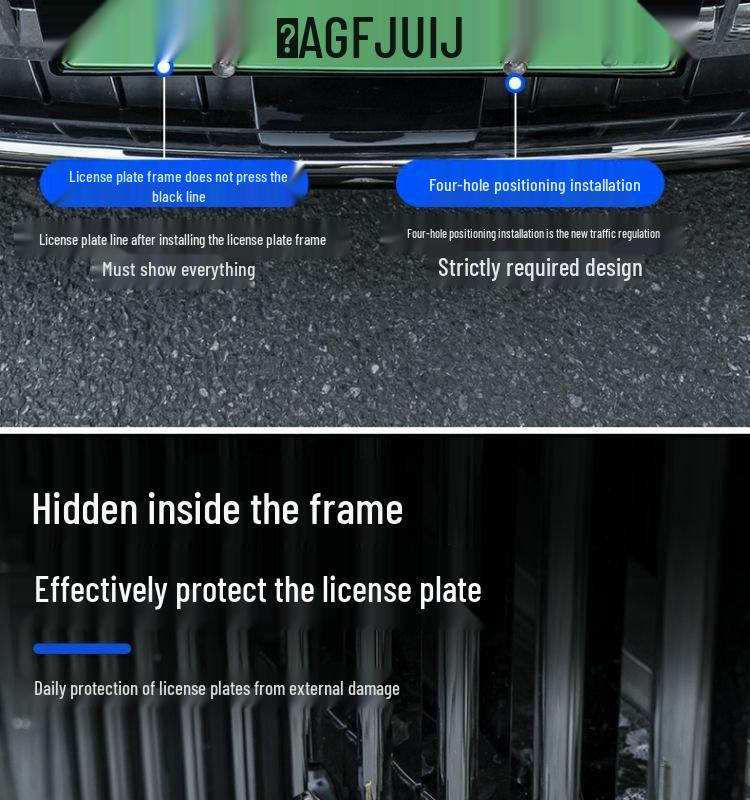 Universal License Plate Frame for Lantu Dreamer - Fits 25 New Models, Protects & Displays License Plates