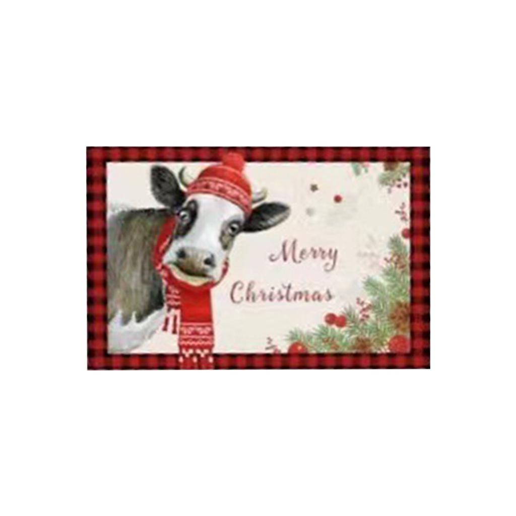 Christmas Carpet Entrance Door Non-slip Absorbent Foot Mat Thick Porch Carpet Mat