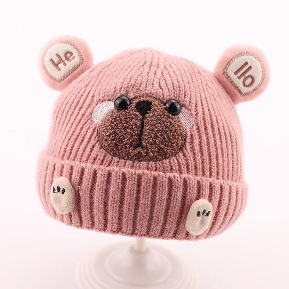 Wind Proof Baby Hat Soft Knit Pullover Hat Cute Toddler Cap Daily