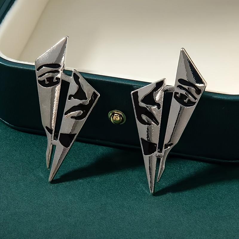 Modern Fashion Abstract Face Design Earrings, Stylish Accessories, Suitable for Daily Wear KTJ