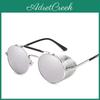 Style Retro Steampunk Round Gothic Metal Frame Sunglasses Men Women Luxury Designer Shields Lens Sun Glasses Gafas De Sol