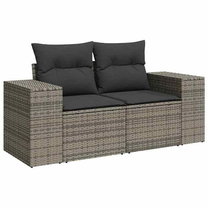 VidaXL Garden Lounge Set with Cushions 6 Pcs, Patio Sofas, Patio Furniture Set, Outdoor Furniture, Grey 3222859