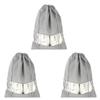 3Pcs NonWoven Fabric Shoes Storage Bag Travel Dust Proof Shoe Bag for Household Storage(M Size