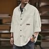 Men’s Workwear Shirts: New Spring/Autumn Collection – Loose-Fit Casual Tops, Trendy Long-Sleeved Shirts for Men