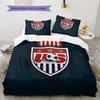 USMNT Pattern Bedding Quilt Set  Home Decoration  Gift (1 * Duvet Cover + 2 * Pillowcase  Without Core)