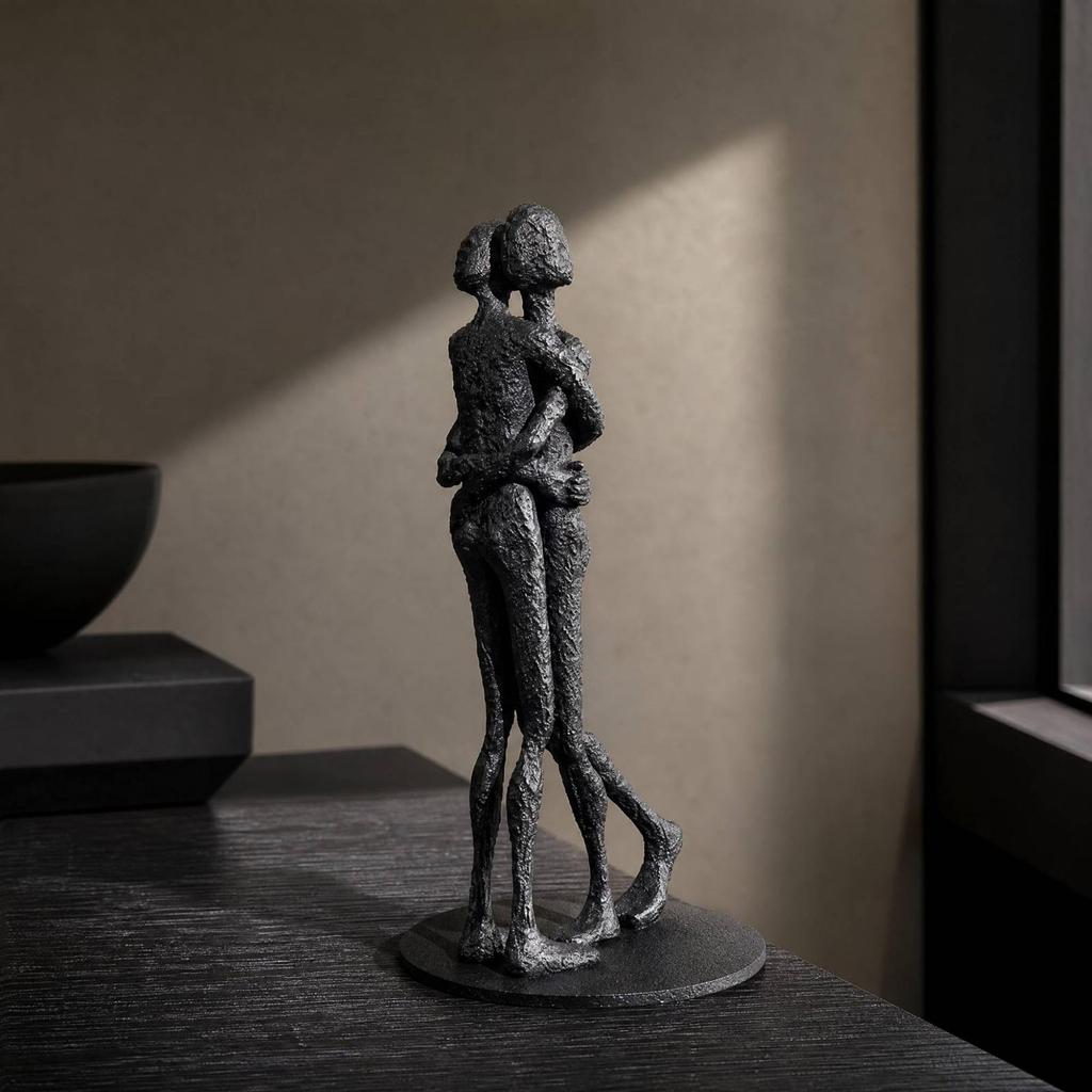 Cast Iron Human-Figure Sculpture Modern for Entryway