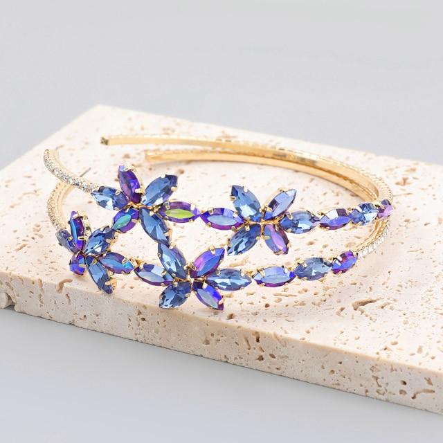 Jijiawenhua New Trend Multicolor Rhinestone Women 'S Big Hoop Earrings Dinner Party Fashion Statement Jewelry Accessories