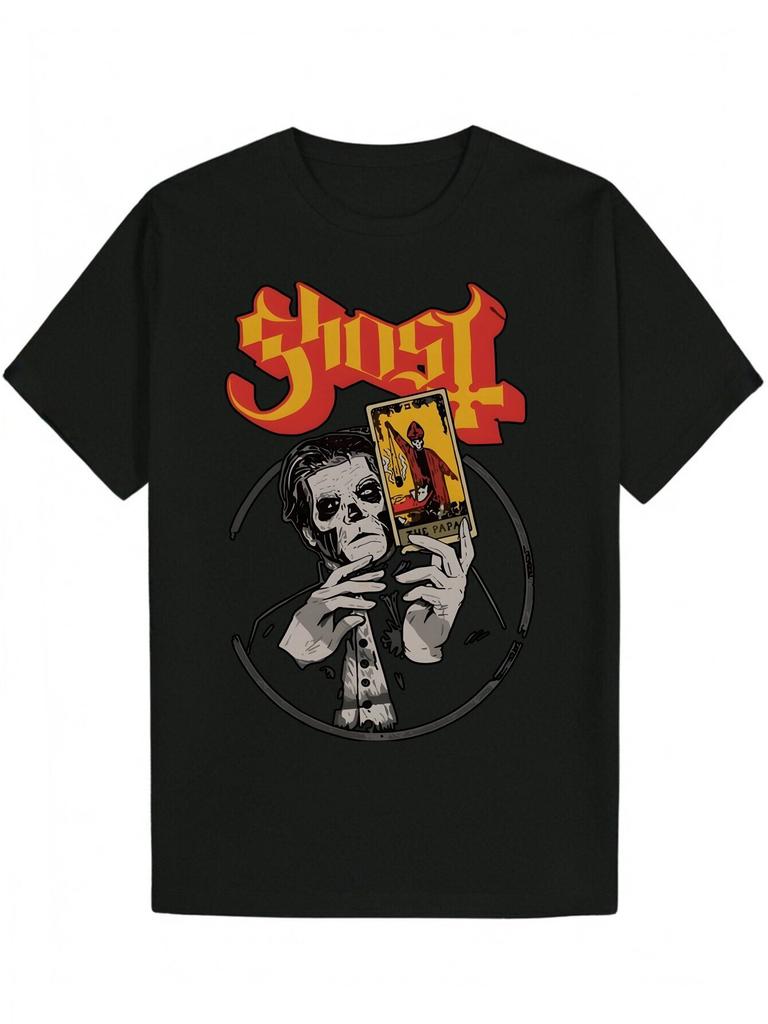 Rock Band Printed T-Shirt Men's Fashion Casual Wear Short Sleeve Loose Comfort T-Shirt Daily Men's Clothing