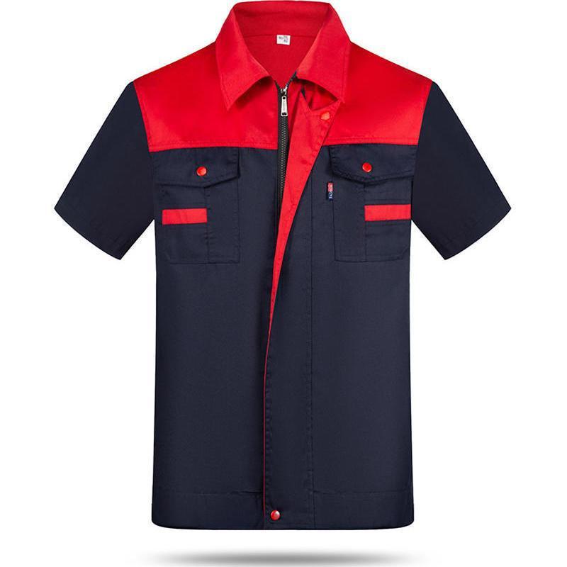 Herren Sommer Kurzarm Arbeitsanzug - Strapazierfähig, Schmutzabweisend Auto Reparatur & Bau Uniform