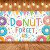 Farewell Event Backdrop Donut Themed Sweet Celebration Banner Dessert Party Banner Festive Pattern Donut Theme Banner