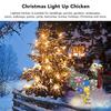 Lighted Chicken Light Up Chicken Decorative Weather Resistant Acrylic Battery Powered Colorful Light with Scarf for Ground