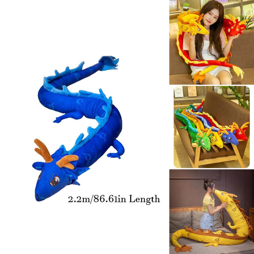 Chinese Dragon Plush Toy Pillow 5 Colors Available, Huge 4m Size