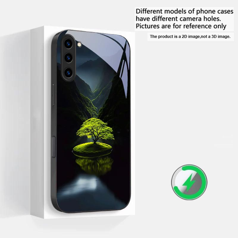 

Forest Stream Pattern Suitable For Samsung Galaxy S25 Ultra S20 FE S21 S22+ S23 Plus S24 S26 Edge magnetism Glass Phone Casee Galaxy S23 Ultra