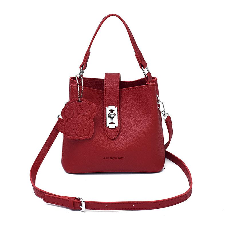 Urban Simple and Fashionable Single-shoulder Crossbody Hand-held Bucket Bag