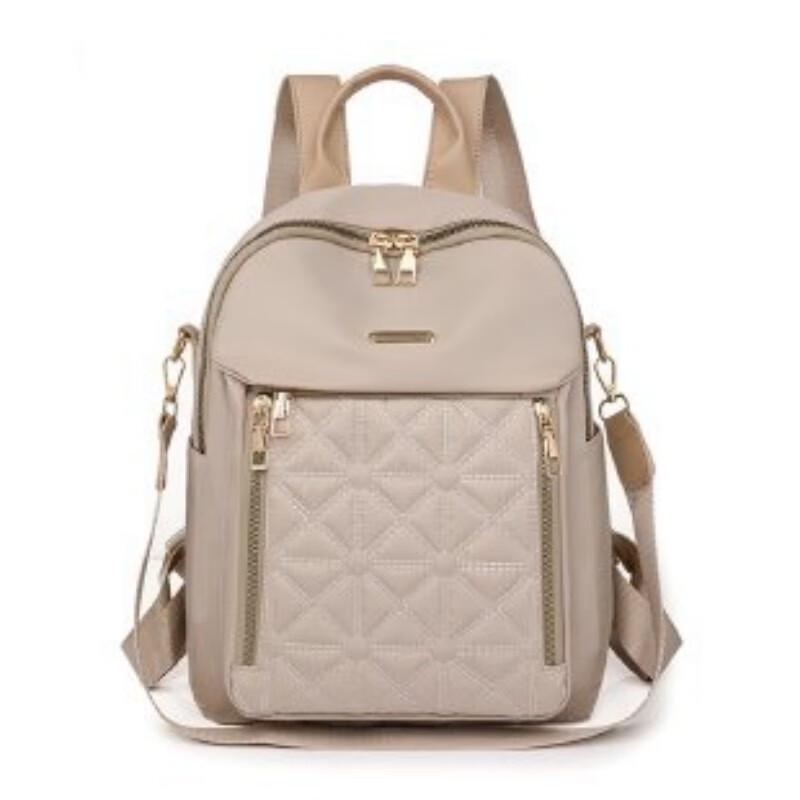 

Rhombus Embroidered Water-Repellent Backpack One Size