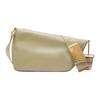 Shield Adjustable Mesh Shoulder Strap Zipper Closure Soft Calfskin Messenger Bag Women Messenger Bag Orion-Beige 80878881
