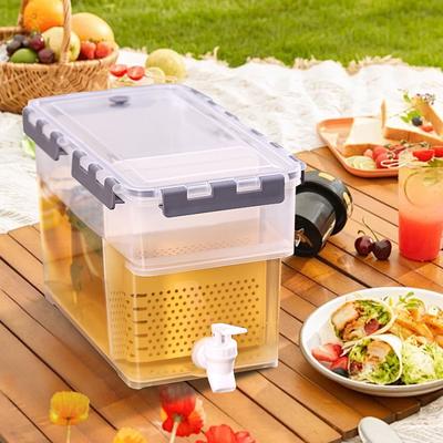 3.5/6L Large Capacity Cold Kettle with Faucet In Refrigerator Iced Beverage Dispenser Refrigerator and Spigot for Home Kitchen