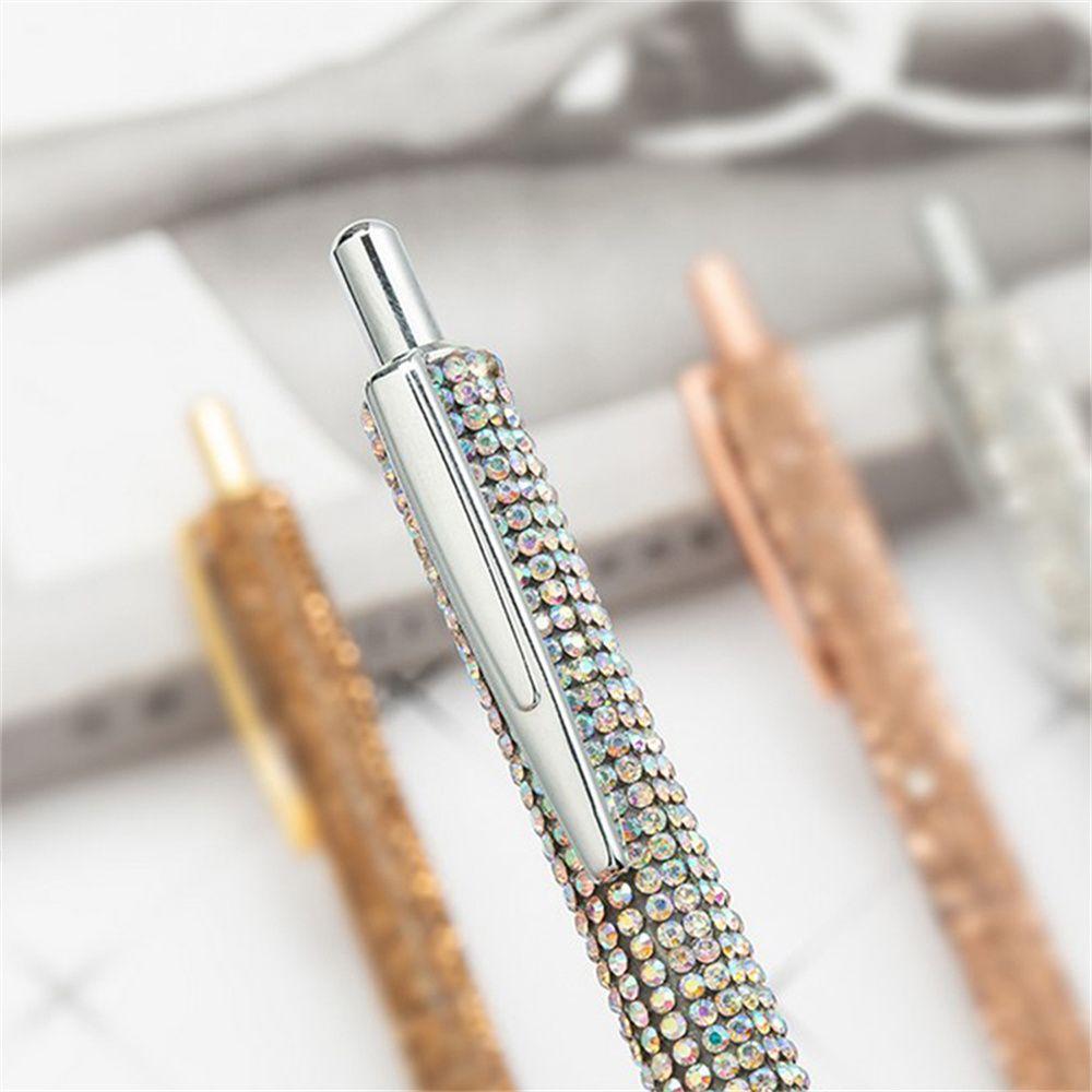 High Quality Sparkling Luxury Bright Metal Ball Pen Press Pen Signature Pen Ballpoint Pen